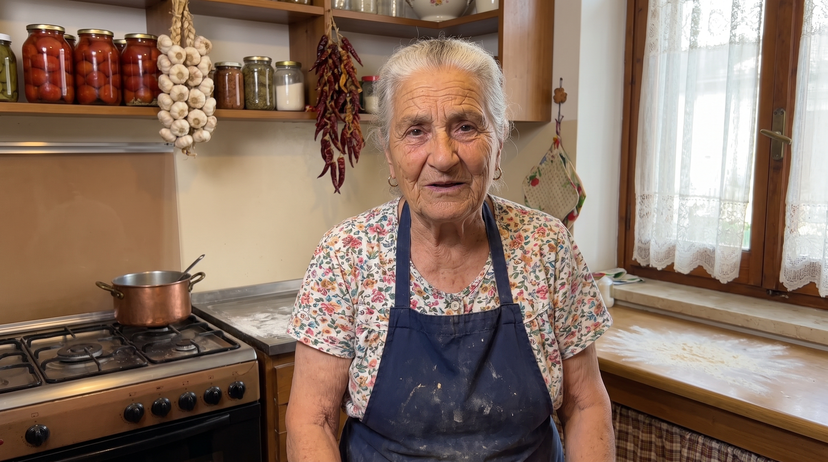 Nonna Lucia in her kitchen